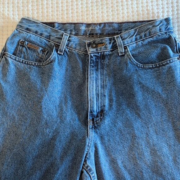 Eddie Bauer Women's Loose Fit Blue Jeans Vintage Y2K - Picture 2 of 10
